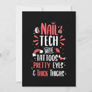 Nagelstylist Met Tatoeages Kaart