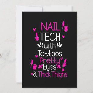 Nagelstylist Met Tatoeages Kaart