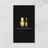 Nageltechnicus Gold Poolse fles B&W stripes Visitekaartje (Achterkant)