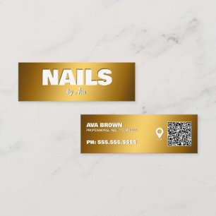Nageltechnicus Google Maps QR Mini Visitekaartje