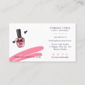 Nageltechnicus Holographic Glitter Pink and Blue Visitekaartje (Achterkant)