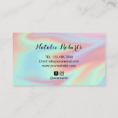 Nageltechnicus Modern Holographic Glitter Drivers Visitekaartje (Achterkant)