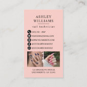 Nageltechnicus Moderne QR-code foto Visitekaartje (Achterkant)