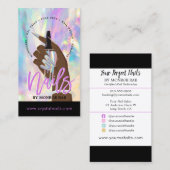 Nageltechnicus Nail Salon Holographic Visitekaartje (Voorkant / Achterkant)