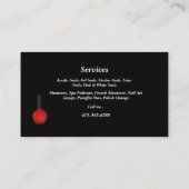 Nageltechnicus Poolse nagels Visitekaartje (Achterkant)