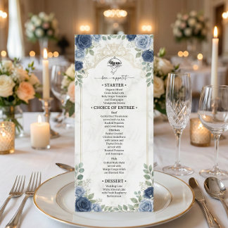 Nagemaakte gouden rolwerkprint marmer menu