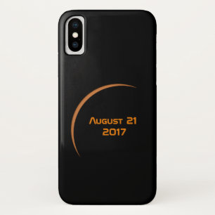Nagenoeg 21 augustus 2017 gedeeltelijke zonnecrisi iPhone x hoesje