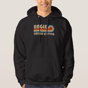 NAGLE Achternaam Retro Vintage jaren 80 jaren 90 V Hoodie