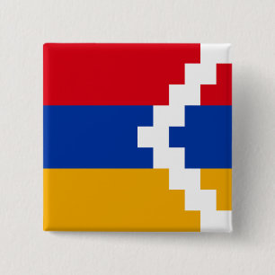Nagorno-Karabachse vlag Vierkante Button 5,1 Cm
