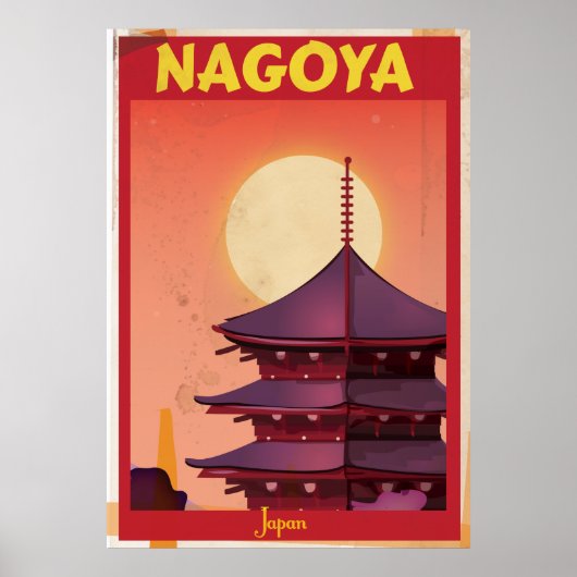 Nagoya, Japon Poster Vintage voyage (Devant)
