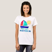 Nags Hoofd  Waterverf Zeilboot T-shirt (Voorkant volledig)