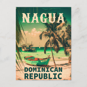 Nagua Dominicaanse Republiek - Retro 80 Briefkaart