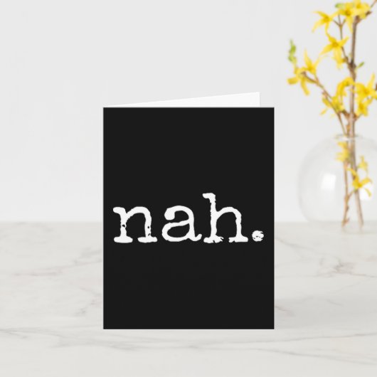 Nah - Funny Marcus Vr Chat Humor  Kaart (Gele Bloem)