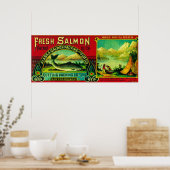 Naha Bay Salmon Can LabelNaha Bay, AK Poster (Keuken)