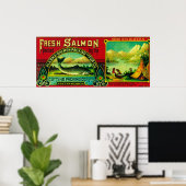 Naha Bay Salmon Can LabelNaha Bay, AK Poster (Thuiskantoor)