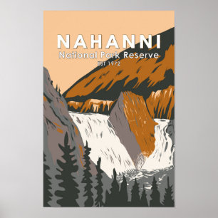 Nahanni National Park Reserve Travel Art  Poster