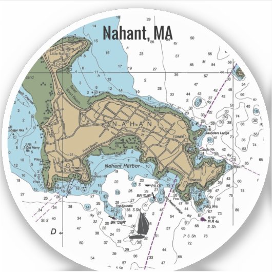 Nahant Mass Chart Sticker (Voorkant)