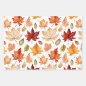 Naherfst fall Leaves Terracotta Brown Boho Pattern Inpakpapier Vel (Voorkant 2)