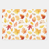 Naherfst fall Leaves Terracotta Brown Boho Pattern Inpakpapier Vel (Voorkant)