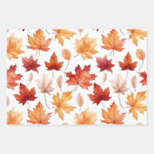 Naherfst fall Leaves Terracotta Brown Boho Pattern Inpakpapier Vel (Voorkant 2)