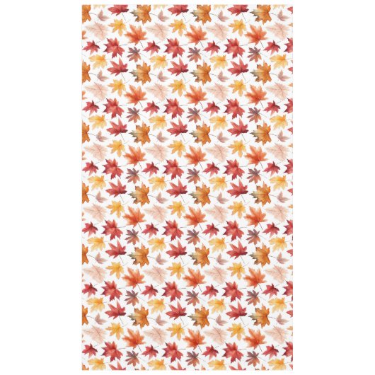 Naherfst fall Leaves Terracotta Brown Boho Pattern Tafelkleed (Voorkant)