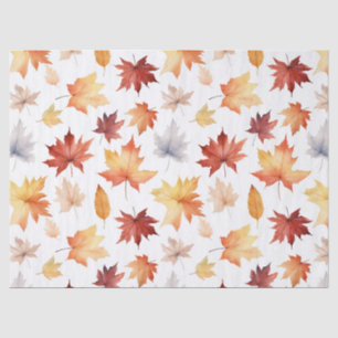 Naherfst fall Leaves Terracotta Brown Boho Pattern Tissuepapier