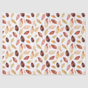 Naherfst fall Leaves Terracotta Brown Boho Pattern Tissuepapier