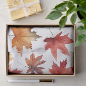 Naherfst fall Leaves Terracotta Brown Boho Pattern Tissuepapier (Geschenk)