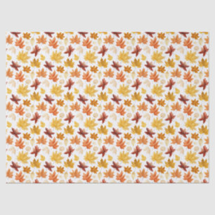 Naherfst fall Leaves Terracotta Brown Boho Pattern Tissuepapier