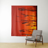 Naherfst Sunset Silhouette Wall Tapestry Wandkleed (In situ)