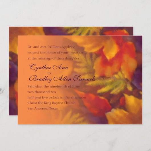 Naherfstbruiloft met valleien kaart (Voorkant / Achterkant)