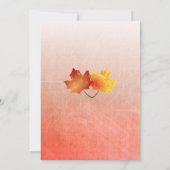 Naherfstuitwedstrijduitingen van het najaar van de kaart (Achterkant)