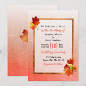 Naherfstuitwedstrijduitingen van het najaar van de kaart (Voorkant / Achterkant)