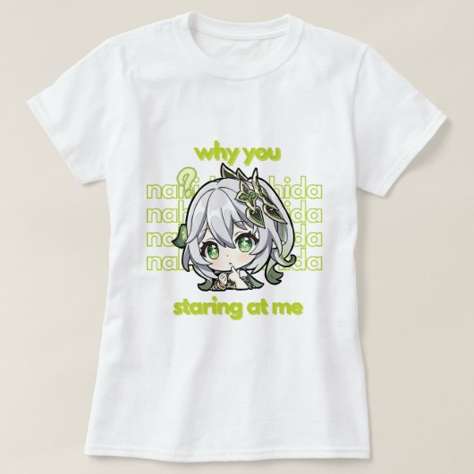 nahida genshin impact op shirt (Design voorkant)