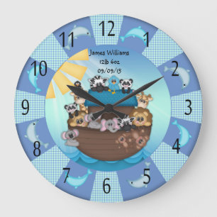 Nahs Ark Babies Round (Grote wandklok) Grote Klok