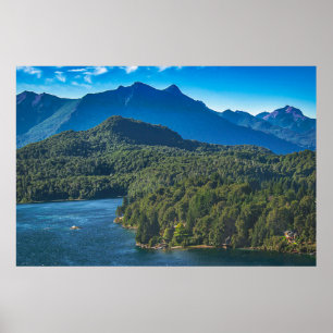 Nahuel huapi National Park Aerial uitzicht, Barilo Poster