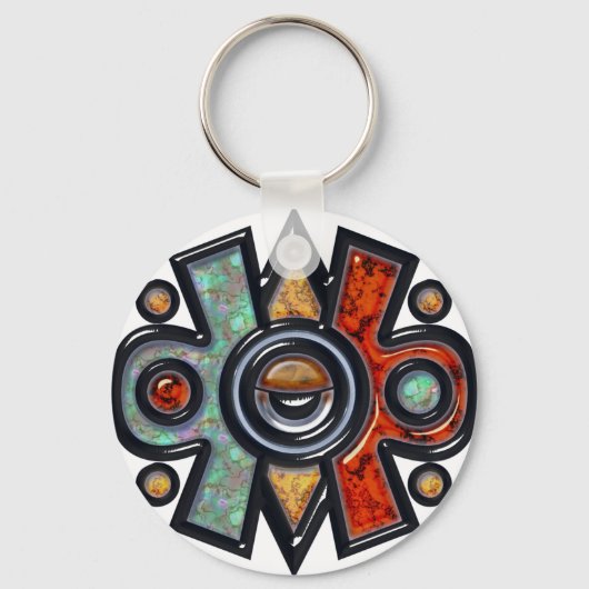 Nahui Ollin Sleutelhanger (Voorkant)