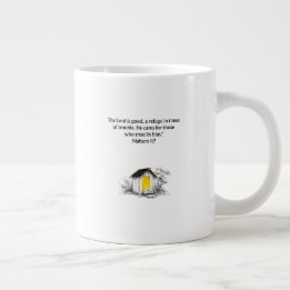 Nahum 1:7 Bible Verse Christian Mug Extra Grote Beker