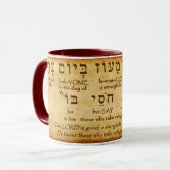 NAHUM 1:7 HÉBREW MUG (Devant gauche)