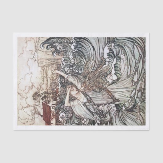 Naiad van de overstromingen tissuepapier (Voorkant)