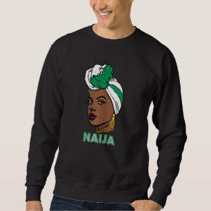 Naija Girl Face Nigerian National Flag Patriotic W Trui