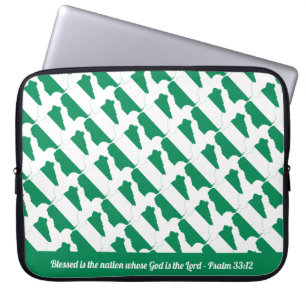 Naija NIGERIA FLAG Custom Scripting Laptop Sleeve