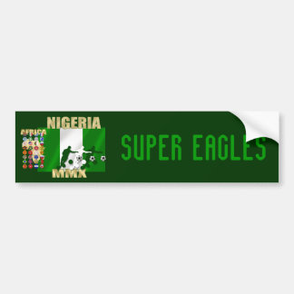 Naija vlag van Nigeria voetbalcadeaus Bumpersticker