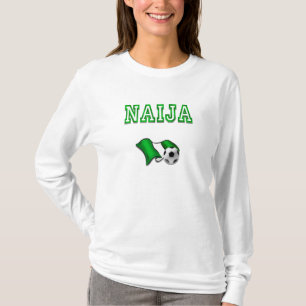 Naija vlag van Nigeria voetbalcadeaus T-shirt