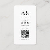 Nail Art Beauty Salon Manicure Specialist QR Code Visitekaartje (Achterkant)