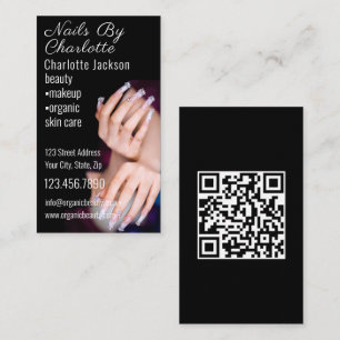 Nail Art Beauty Salon Manicure Specialist QR Code Visitekaartje