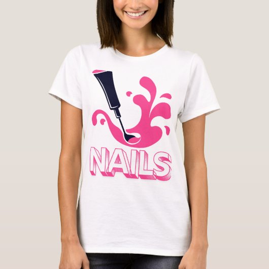 Nail Art Enthusiast Tee – Bold Manicure Graphic T-shirt (Voorkant)