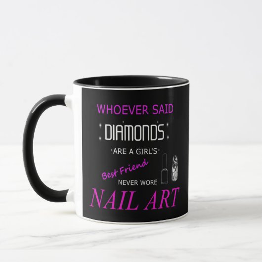 Nail Art est mon meilleur ami 11 oz Combo Mug (Gauche)