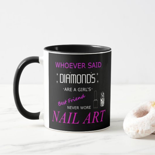 Nail Art is mijn beste vriend 11 oz Combo Mok (Met donut)