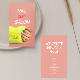 Nail Art Salon L Blush Pink Manicurist Nail Artist Visitekaartje